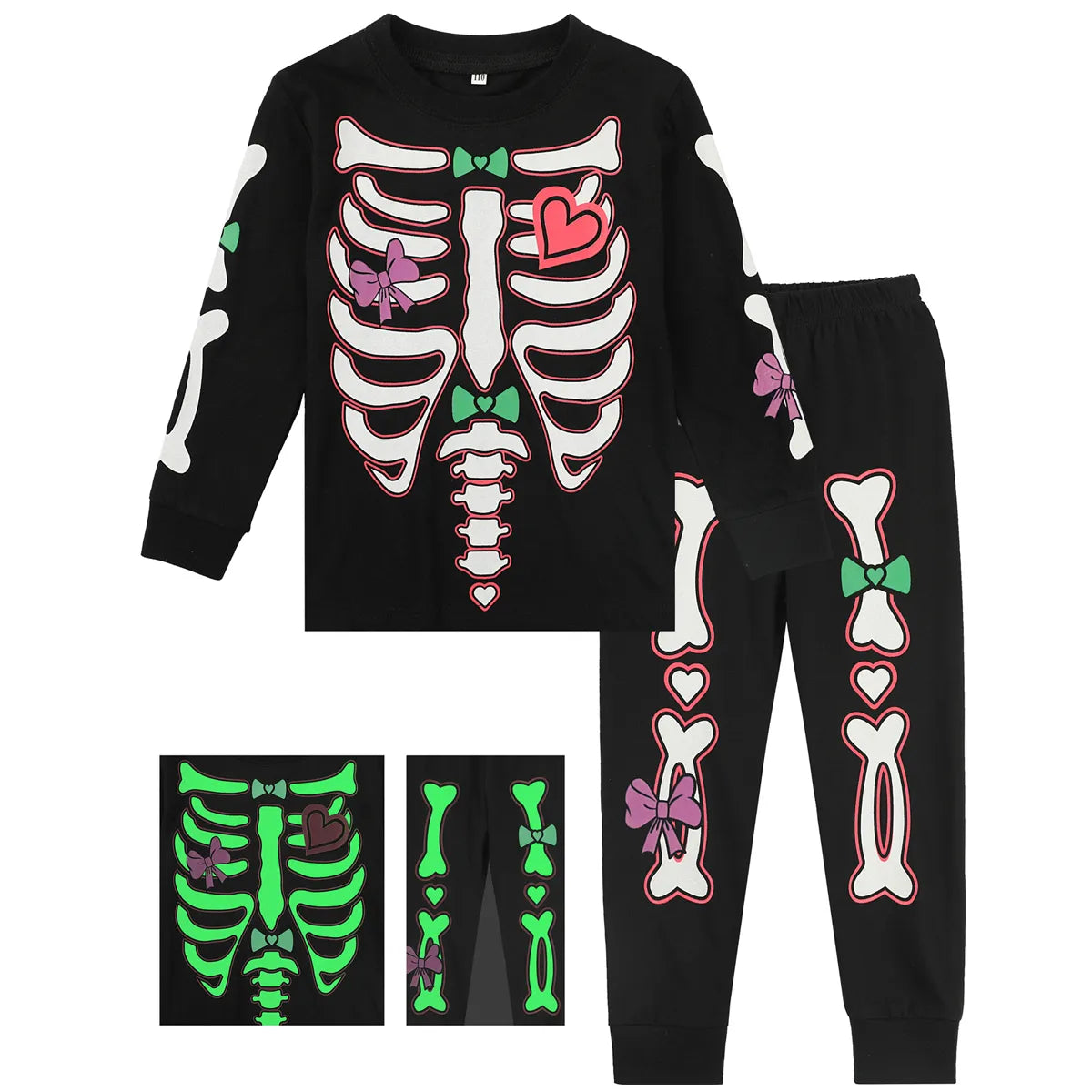 Kids Boy Skeleton Glow in the Dark Girls Unicorn Halloween Costumes childrensterritory