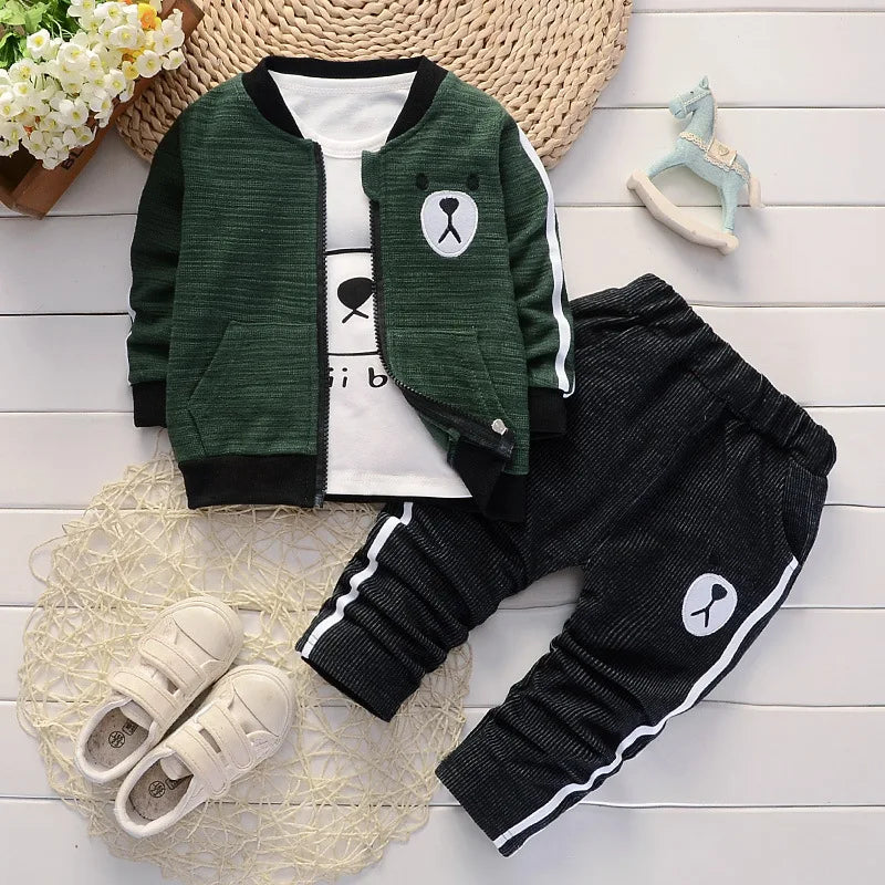 Kids Boys 3pcs Cotton Hooded Tracksuit/Clothing set