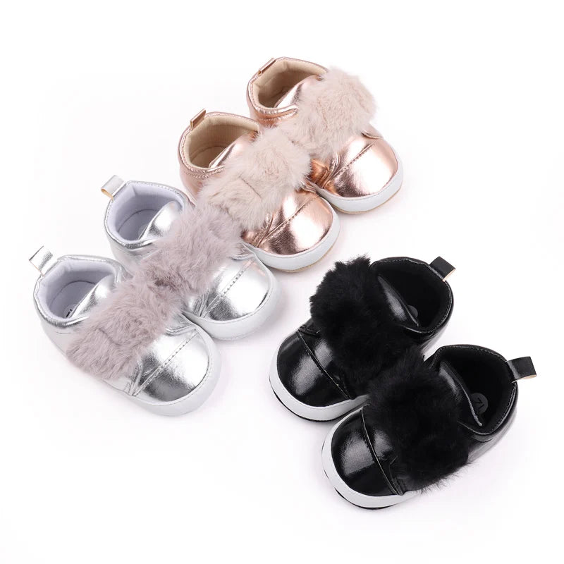 New Born Baby Blingbling Plushy Sneakers childrensterritory