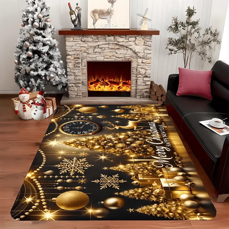 Large Non-Slip Christmas Carpet for Home Decor