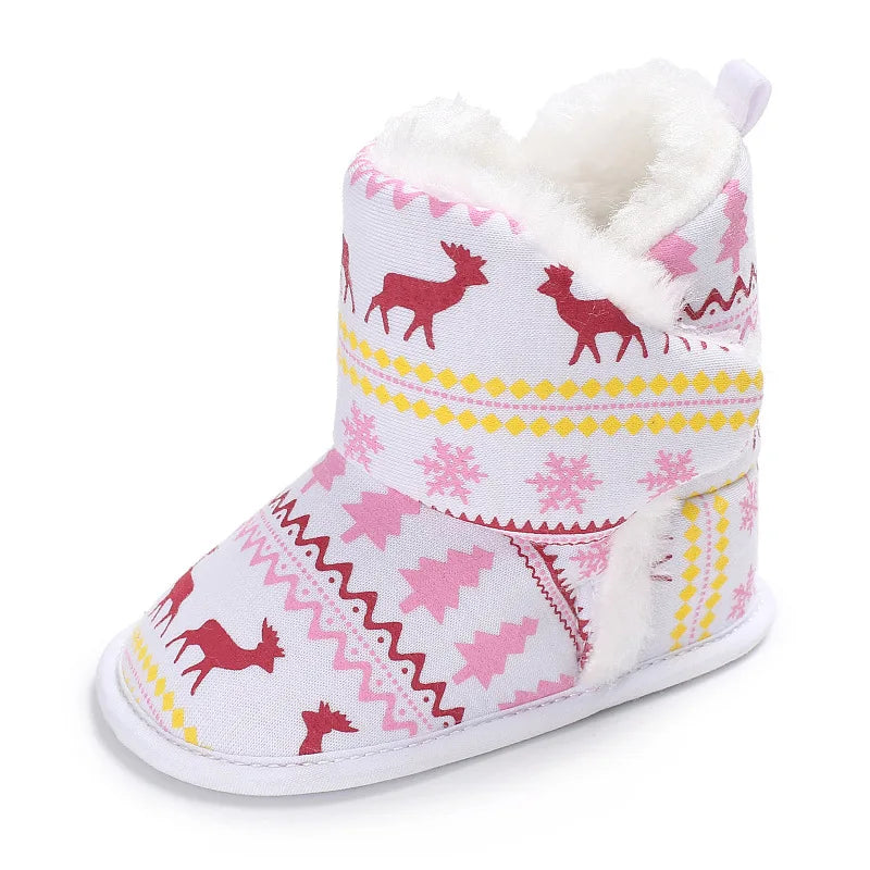 Baby Boys Girls Fluffy Fleeceed Warm Winter Boots