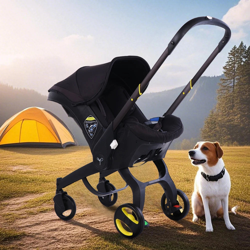 Lightweight and Foldable 4-in-1 Baby Stroller, Car Seat Compatible childrensterritory