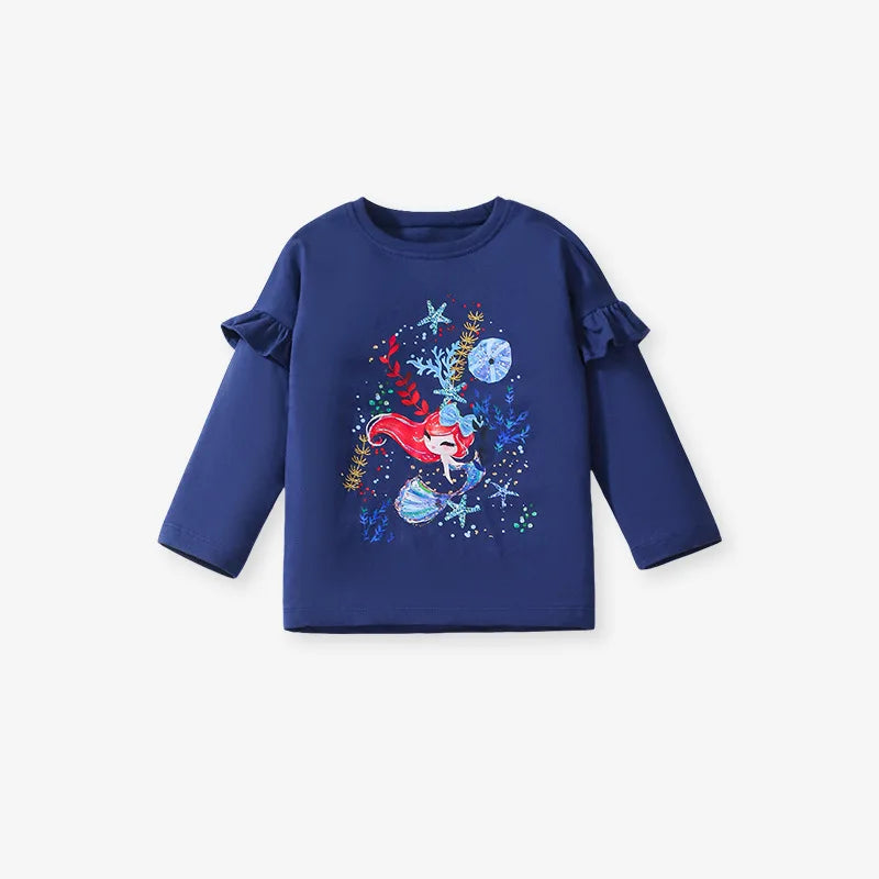 Little Girls Mermaid Princess Tops and Pants Clothing Sets childrensterritory