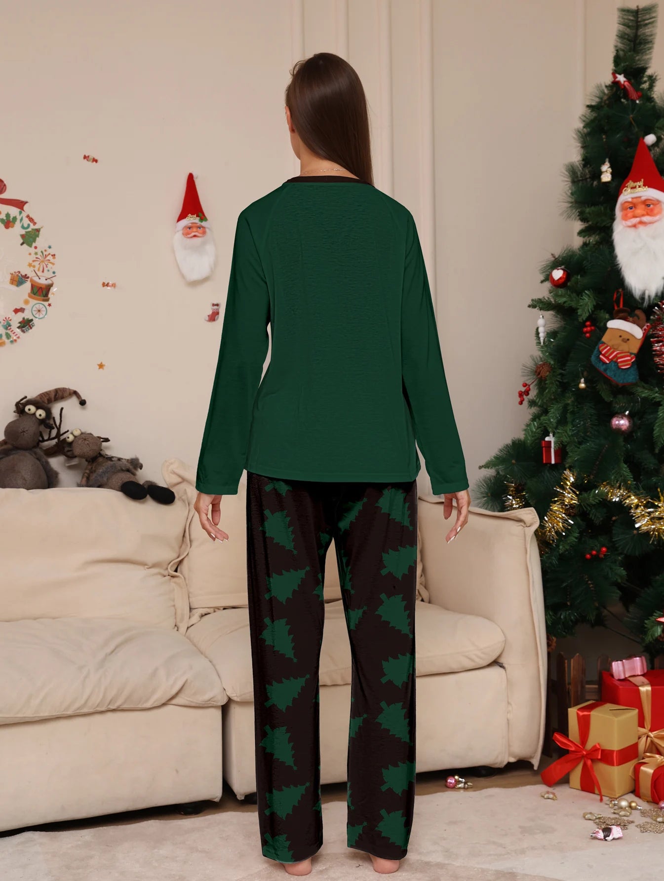 Long Sleeves Christmas Design Family Matching Clothing Set childrensterritory