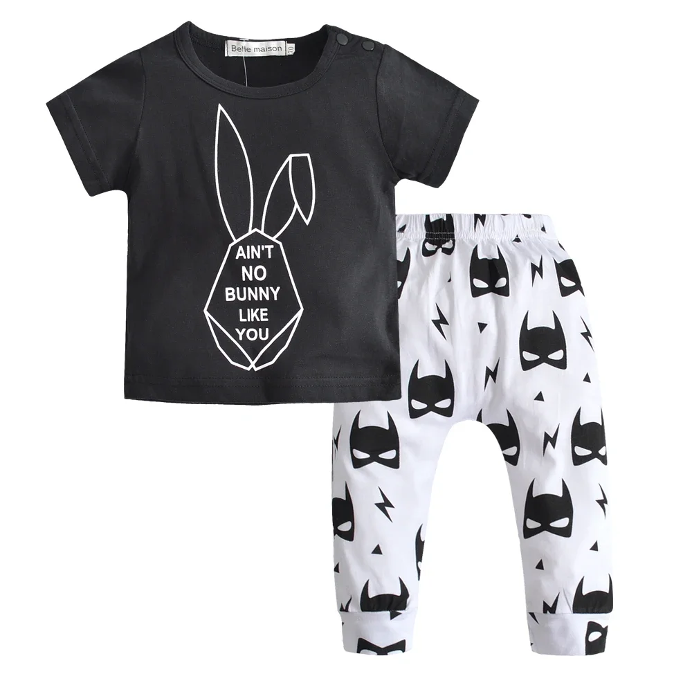 Baby Boy Cotton T-shirt and Pants (2 Pieces) Summer Outfit childrensterritory