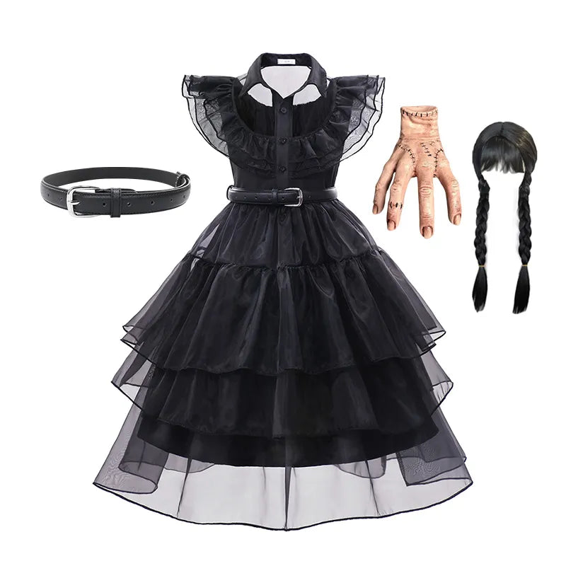 Wednesday Addams Kids Easter Halloween Party Costumes childrensterritory