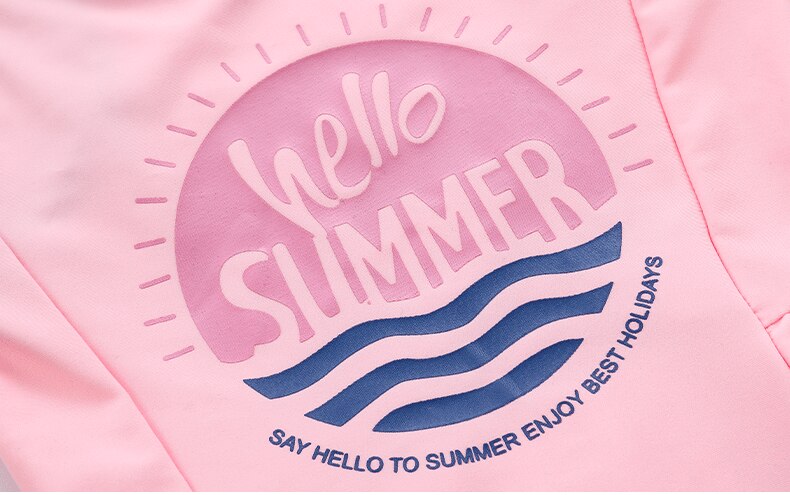 Kids Girls Letter Print Two Pieces Cartoon Beachwear childrensterritory