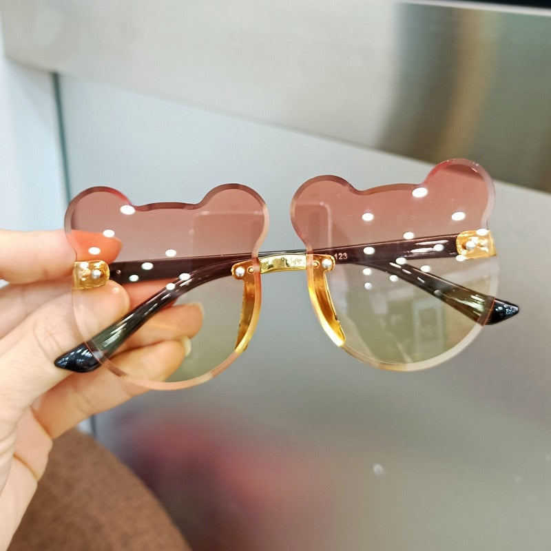 Kids Bear Shape Anti-glare Sun Glasses for Girls Boys childrensterritory