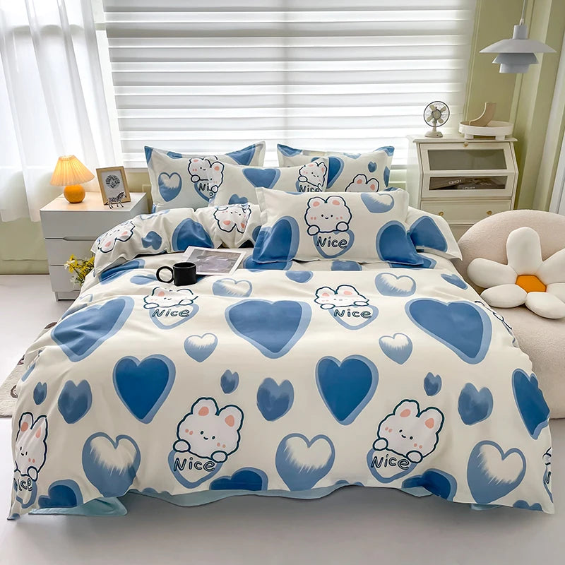 3pcs Printed Soft Cotton Quilt Cover for Single And Double Bed childrensterritory