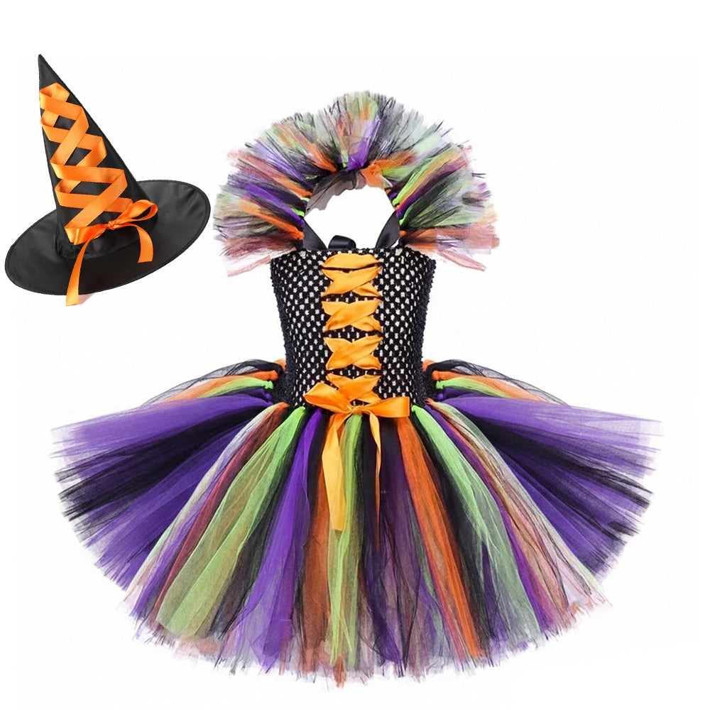 Kids Girls Carnival Vestidos Clothing Set Bag Hat for Halloween