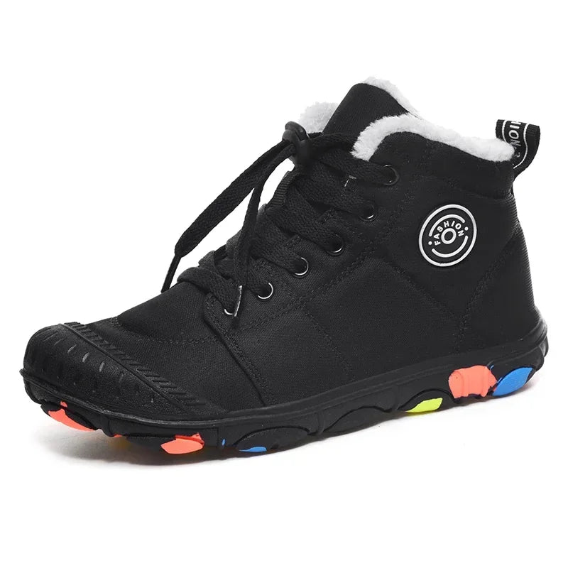 Kids High Top Plush Waterproof Warm Snow Boots