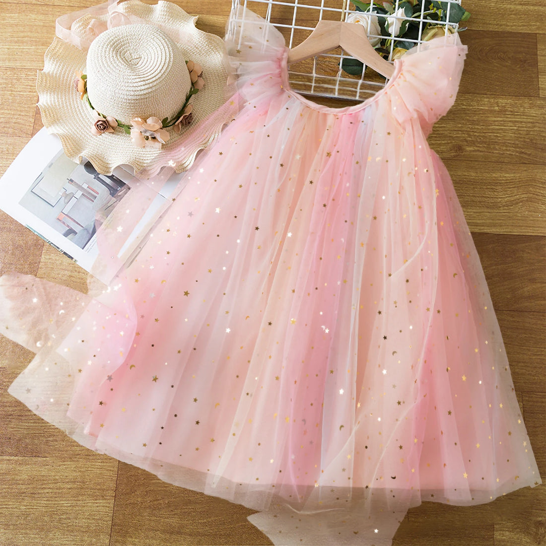 Elegant Sequin Birthday Princess Dress for Girls 3–8 Years