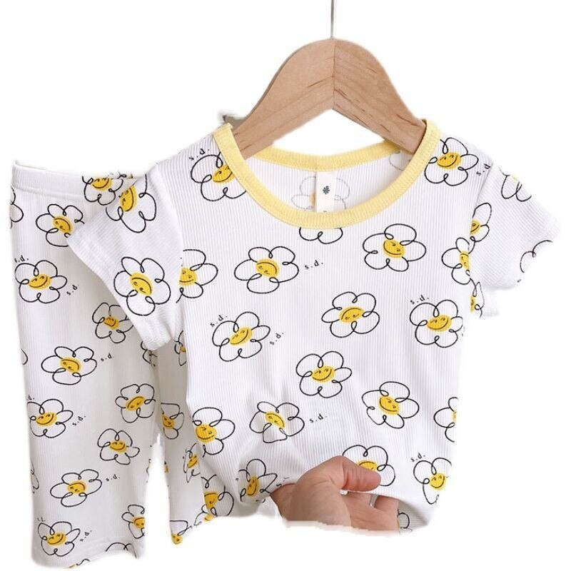 Printed 2pcs/set Toddler Girls Top and Pajama Set Home Wear childrensterritory