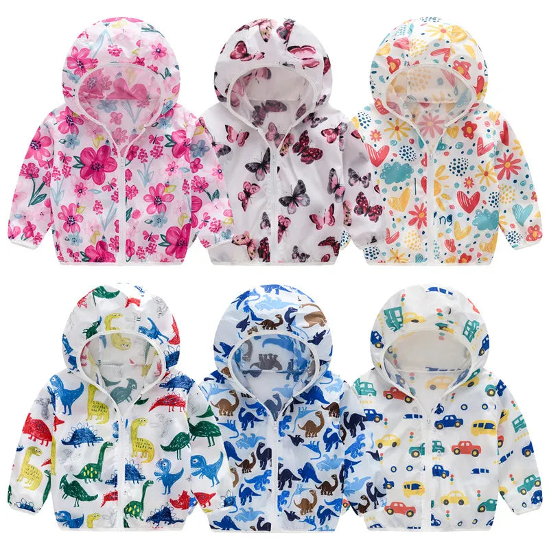 Toddler Girl Boy Hooded Sunscreen Outwear/Jacket childrensterritory