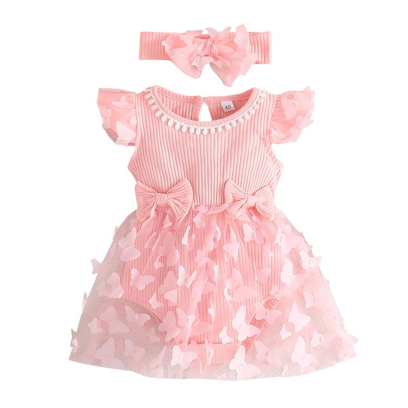 Baby Girl Butterfly Design Tulle Formal Princess Dresses childrensterritory