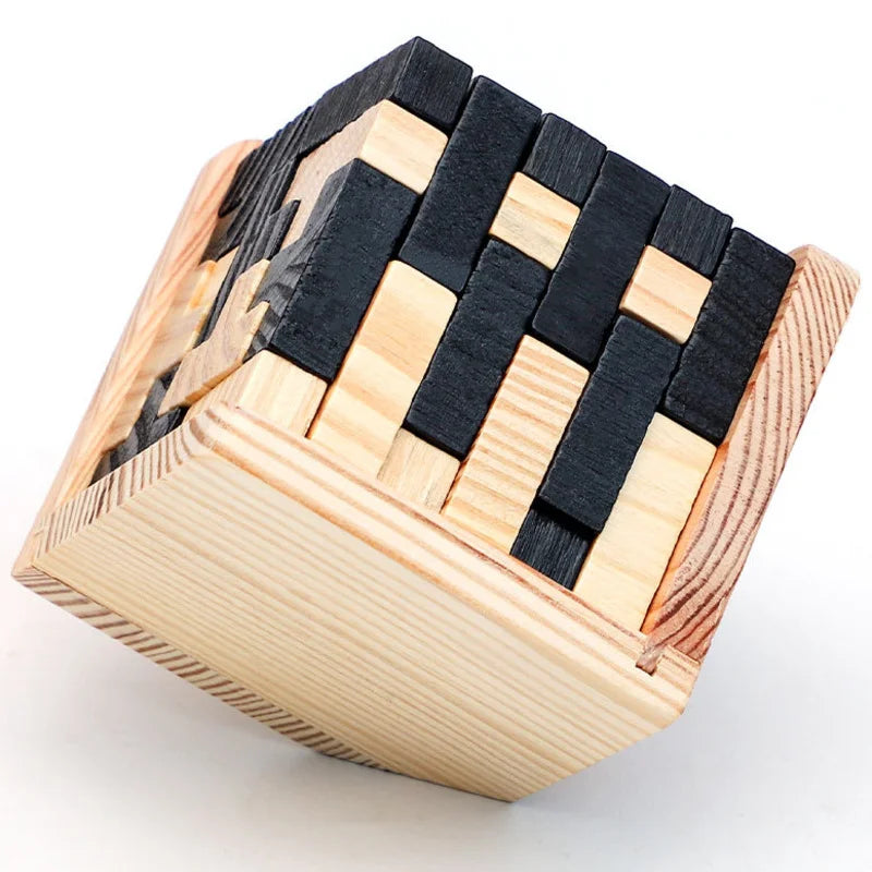 3D Luban Interlocking Cube Puzzle Wooden Toy Gift childrensterritory