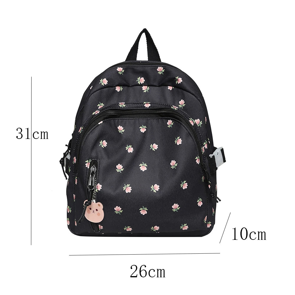 Personalized Embroidery Name Floral Backpack for Girls