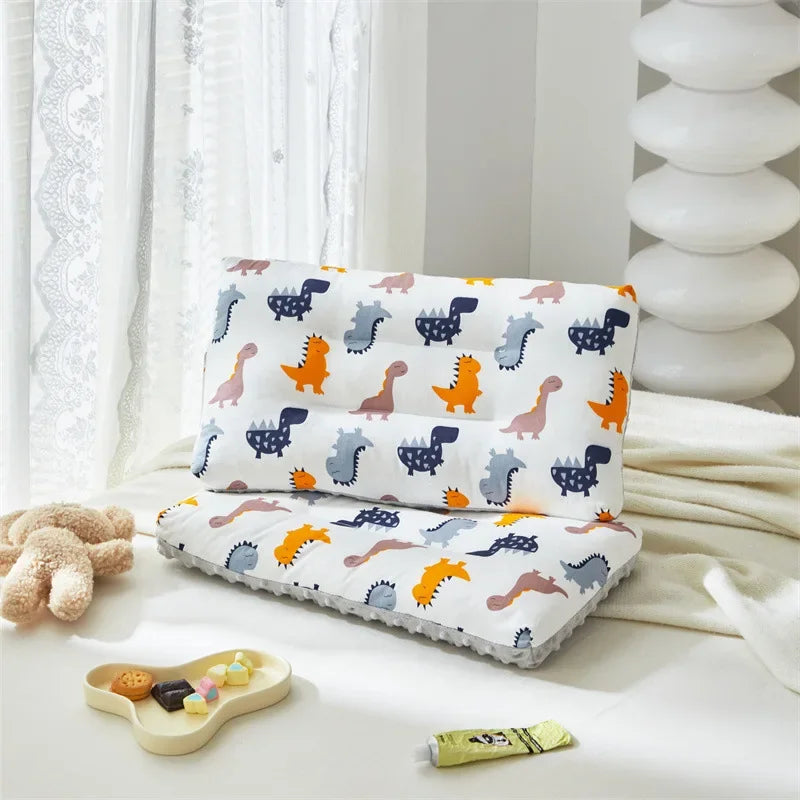 Cartoon Print Breathable Soft Gauze Baby Velvet Pillow childrensterritory