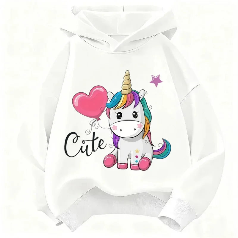 Cute Cartoon Printed Warm Hoodies for Girls&