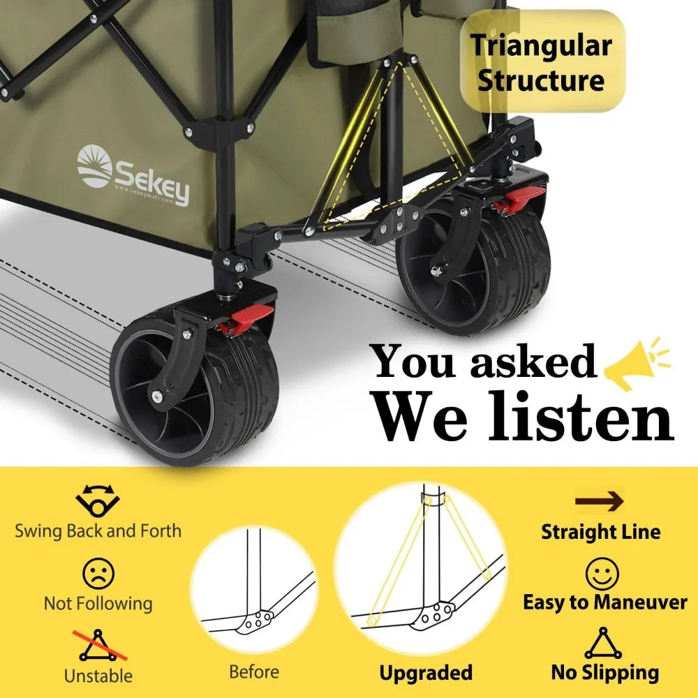 Garden Carts: 48"L Collapsible Folding Extended Wagon childrensterritory