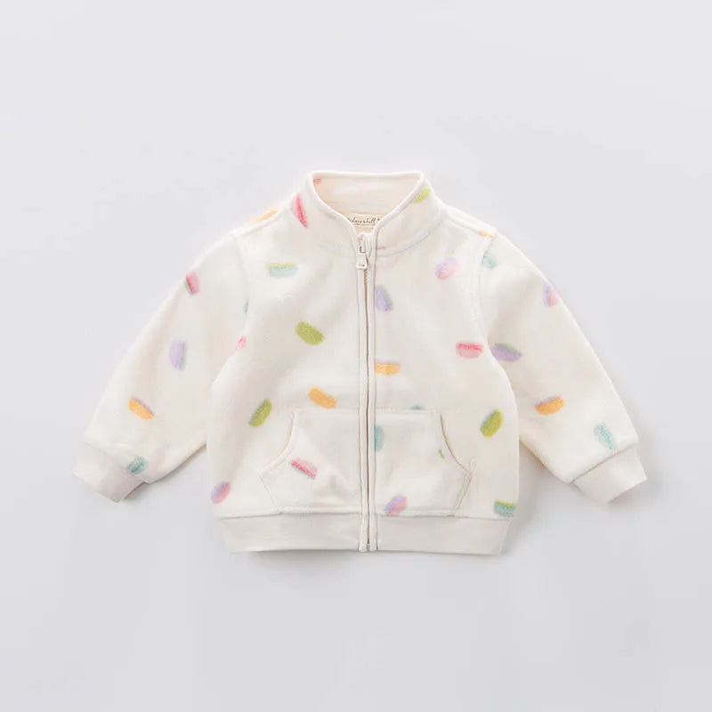 Kids Lovely Print Polar Fleece Winter Coats childrensterritory