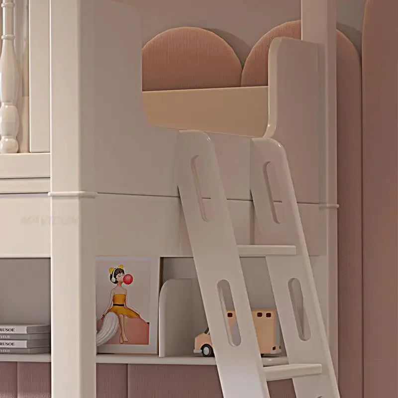 Beautiful Kids Bunk Beds with Large Storage Space and Guardrail