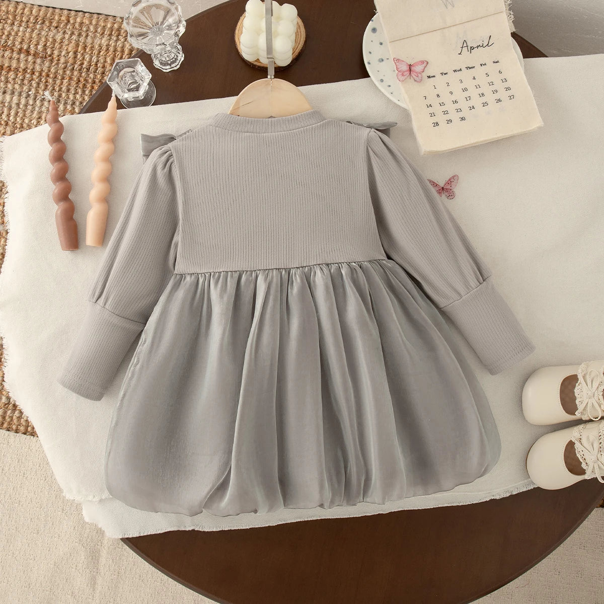 Girls’ Elegant Party Dresses With Bow Design
