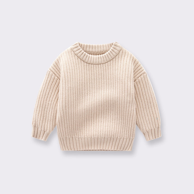 Baby/Kids Loose Round Neck Knitted Sweater Pullover childrensterritory
