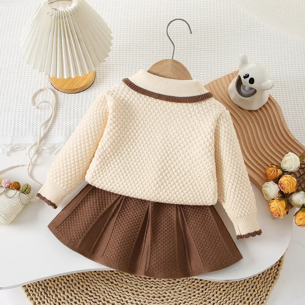 Girls’ Cartoon Design Elegant Winter Dresses