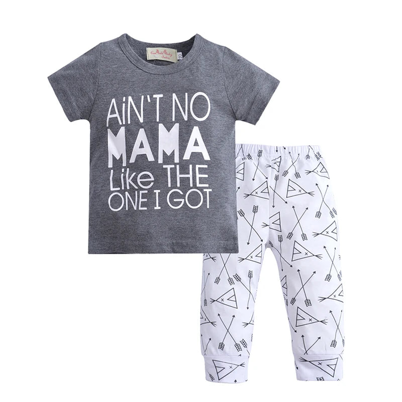 Baby Boy Cotton T-shirt and Pants (2 Pieces) Summer Outfit childrensterritory