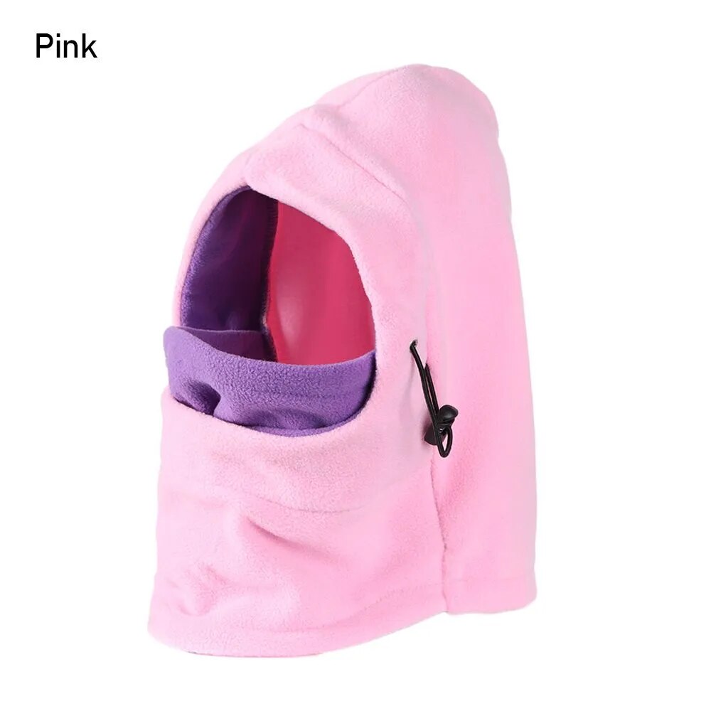 Kids Warm Knitted Plus Fleece Beanie with Face Cover childrensterritory
