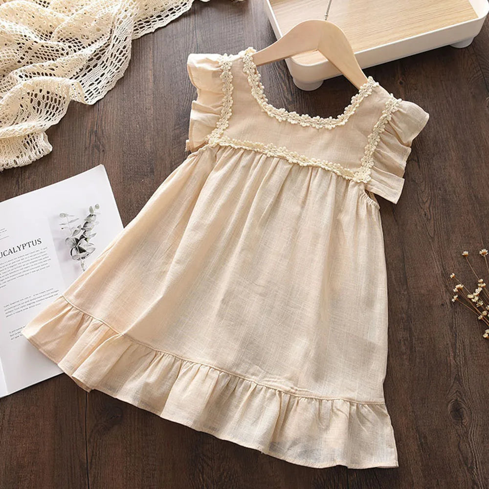 Kids Girls Floral Design Summer Princess Dresses childrensterritory