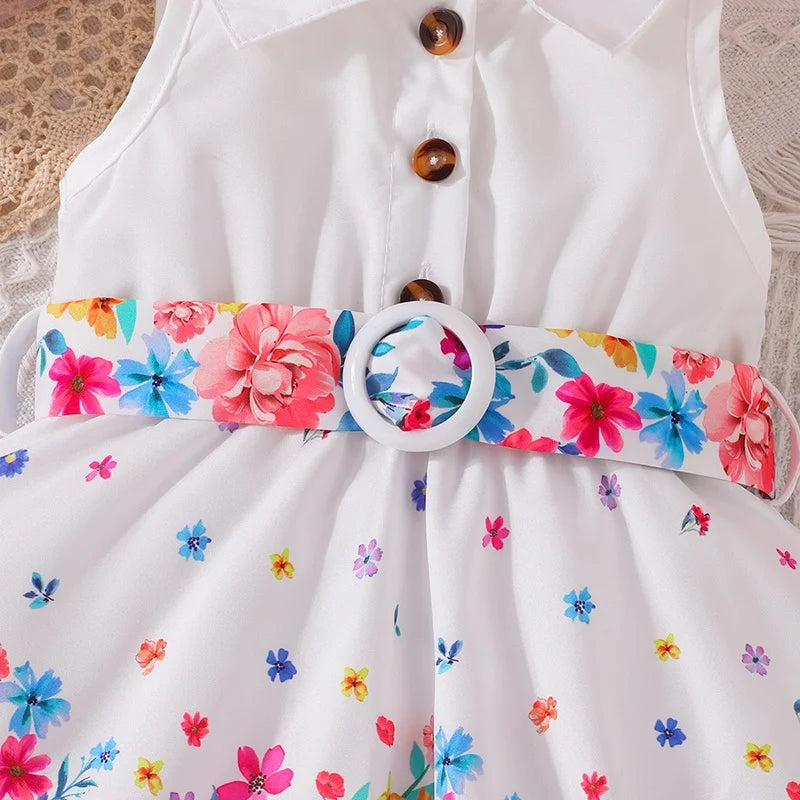 Korean Style Baby Girls Floral Princess Formal Dress childrensterritory