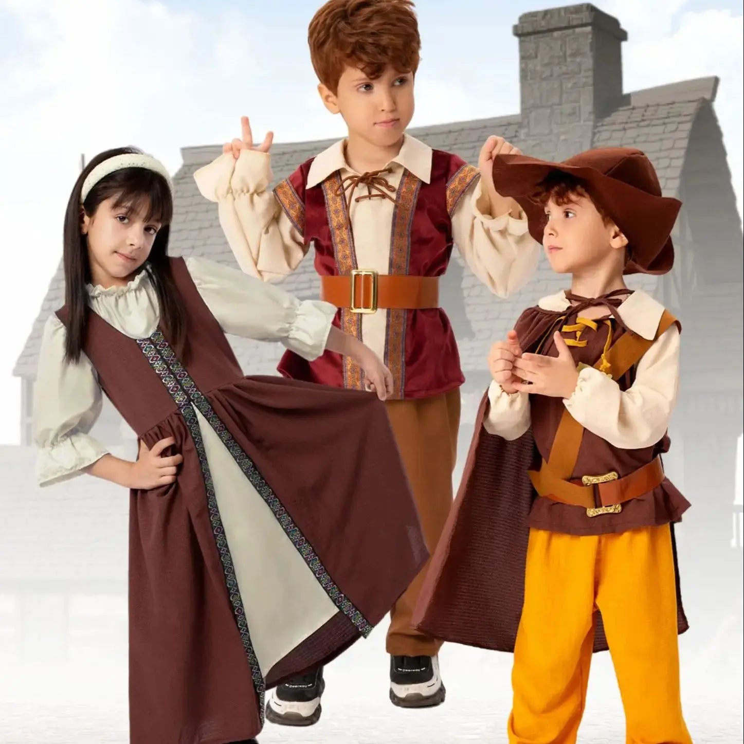 Full-Sleeved Halloween Costumes With Caps For Kids childrensterritory