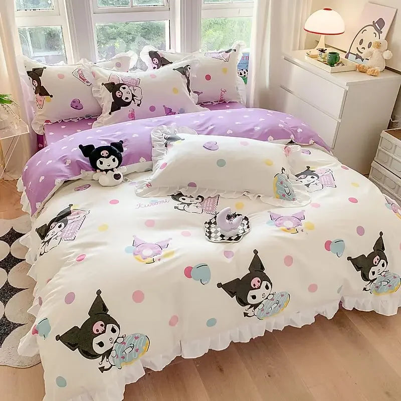 Cartoon Animation Design Duvet Cover Bedding Set for Kids Room