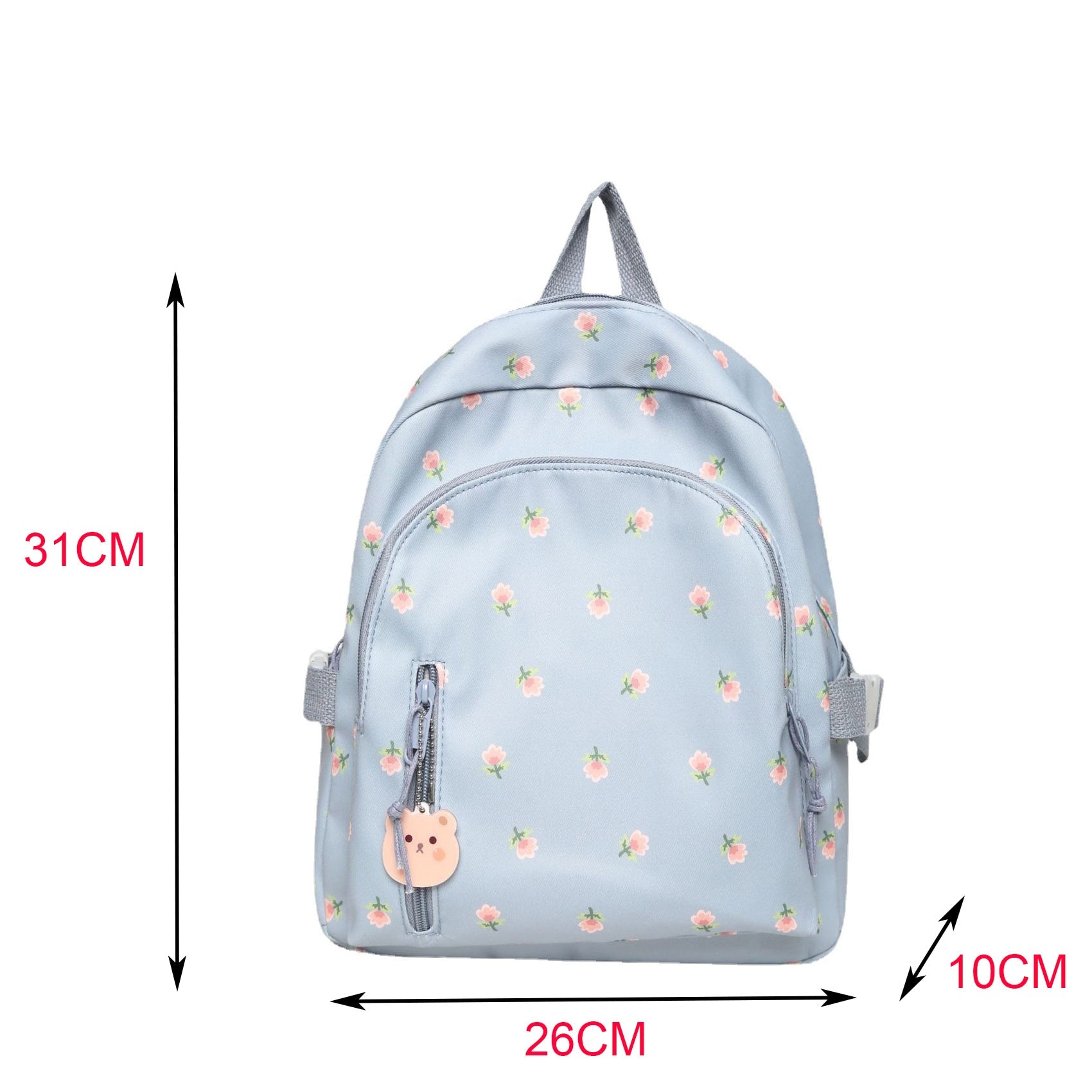Floral Backpack for Girls with Personalized Embroidery Name childrensterritory