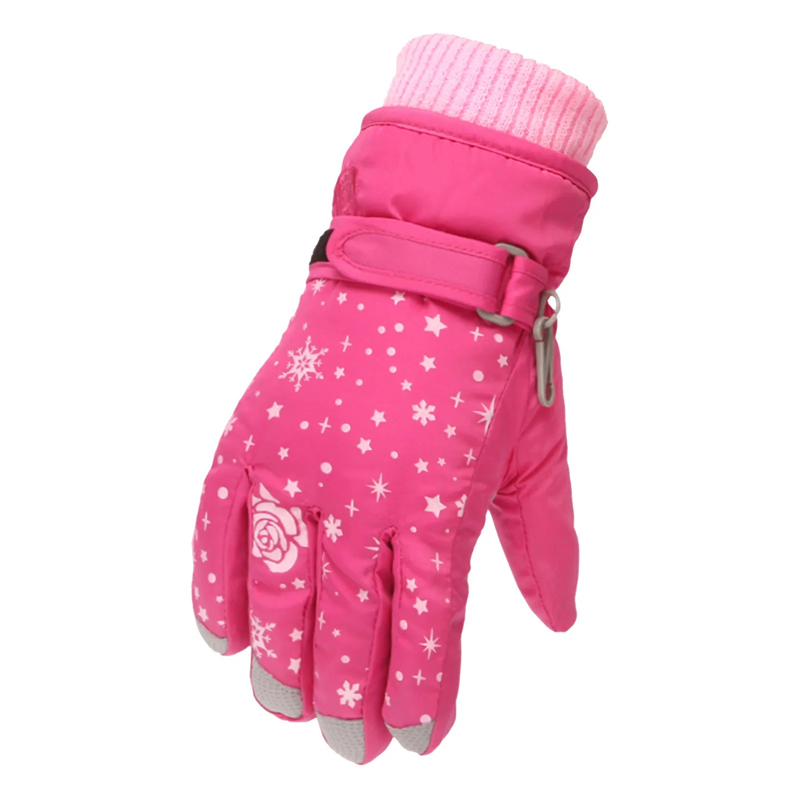 Kids Girls Thicken Warm Waterproof Skiing Gloves