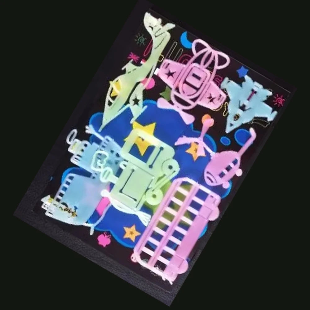 Glow in the dark Cartoon Butterfly Stars Wall Decals