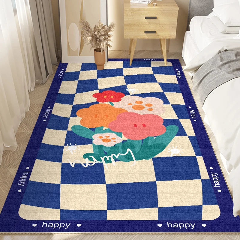Cute Cartoon Girly Large Area Rugs for Kids Bedroom, Living Room childrensterritory