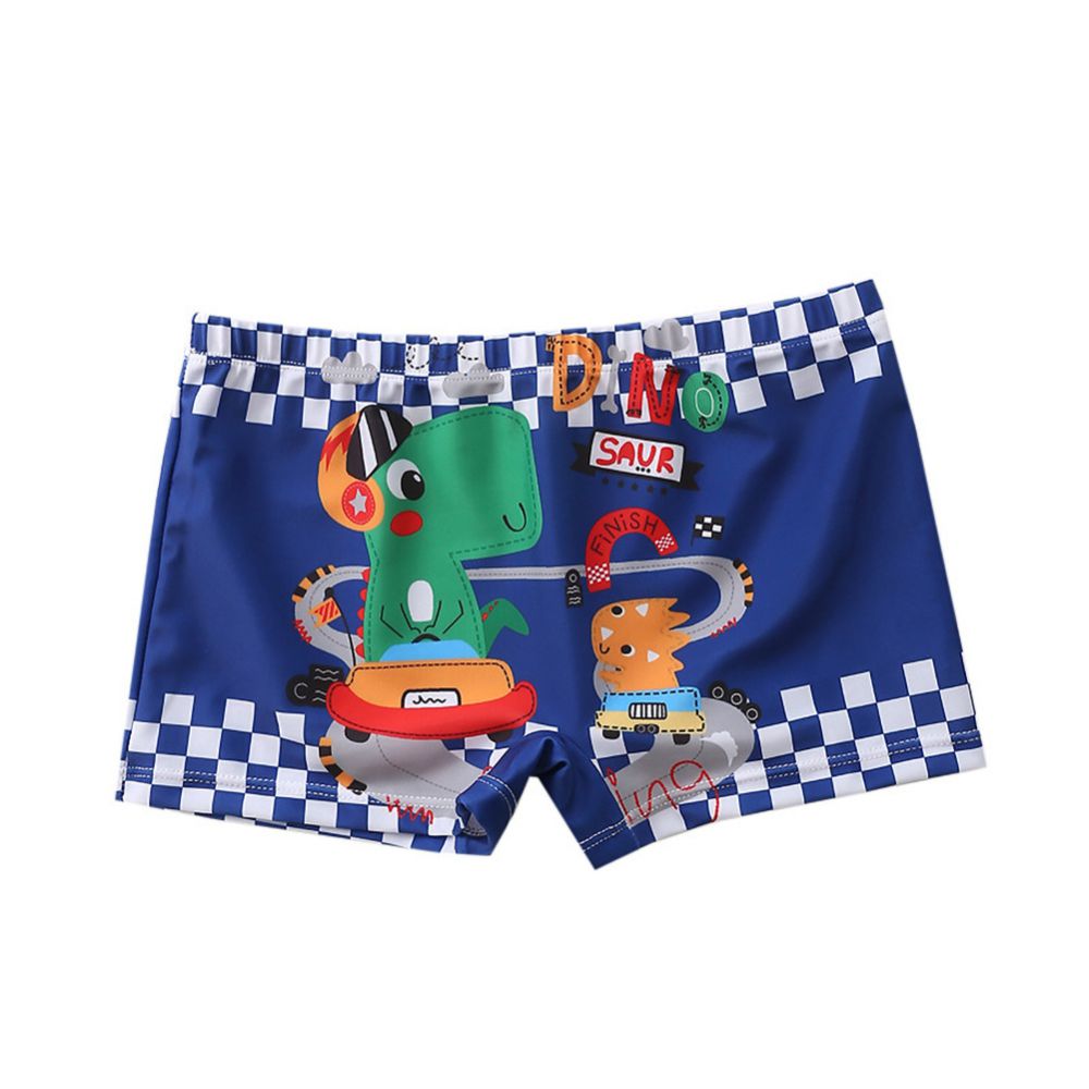Kids Boys Cartoon Print 3pcs Surfing Beachwear With Cap childrensterritory