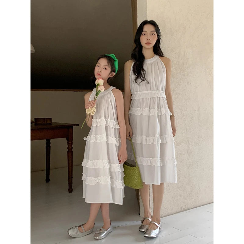 Mommy And Me Matching Sleeveless Midi Dresses