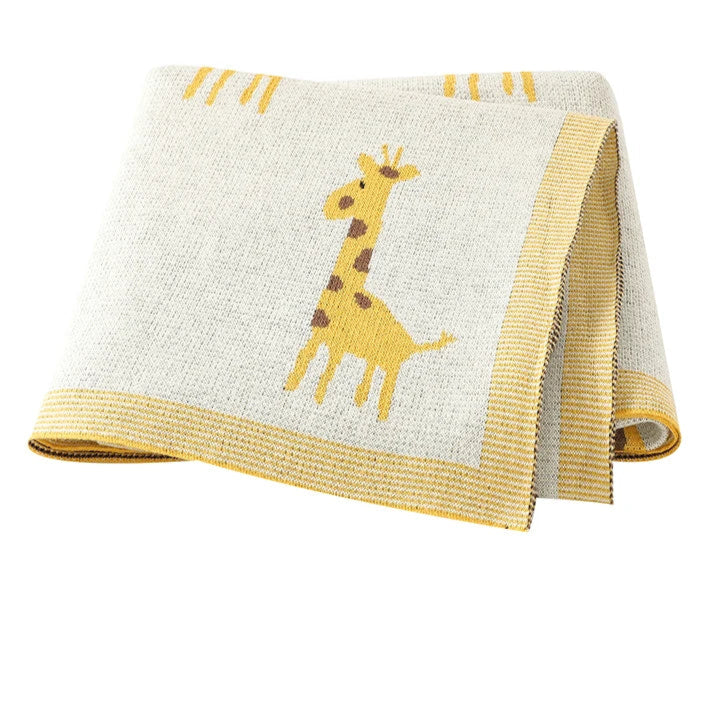 Cartoon Print Soft Cotton Fabric Baby Blankets childrensterritory
