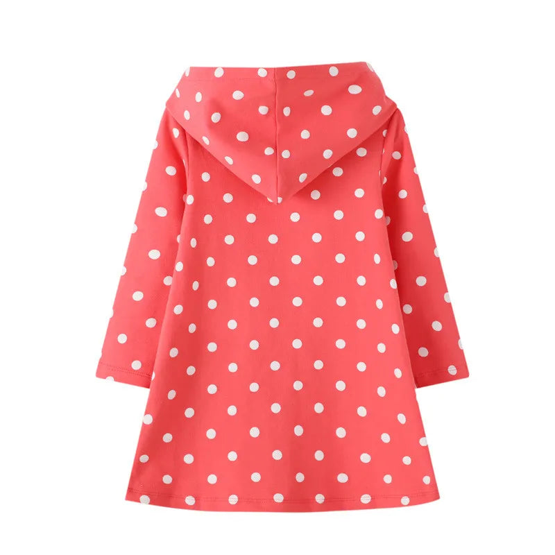 Toddler Girls Star Beading Printed Hooded Top childrensterritory