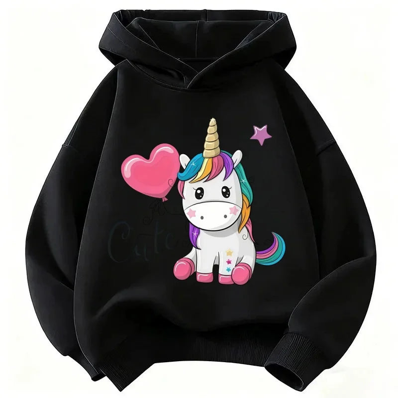 Cute Cartoon Printed Warm Hoodies for Girls&