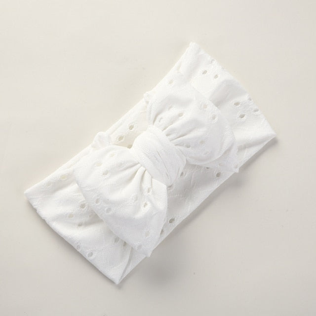 Baby Girl Embroidery Turban Knotted Bow Headband childrensterritory