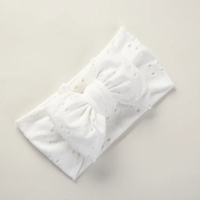 Hollow-Out Bowknot Kids Girls Embroidery Hair Bands