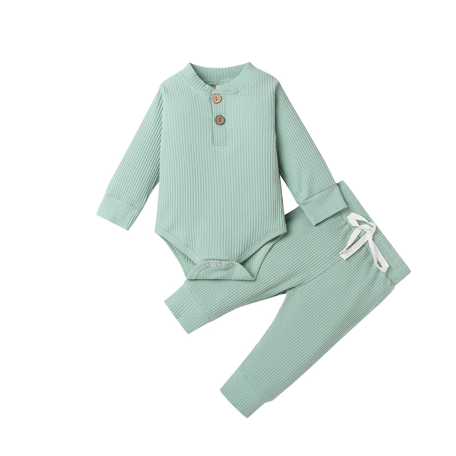 Ribbed Stripe Soft Cotton Romper Pants for Baby childrensterritory