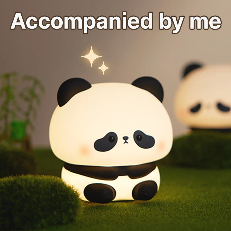 Rechargeable Cute Silicone Panda LED Night Light for Bedroom childrensterritory