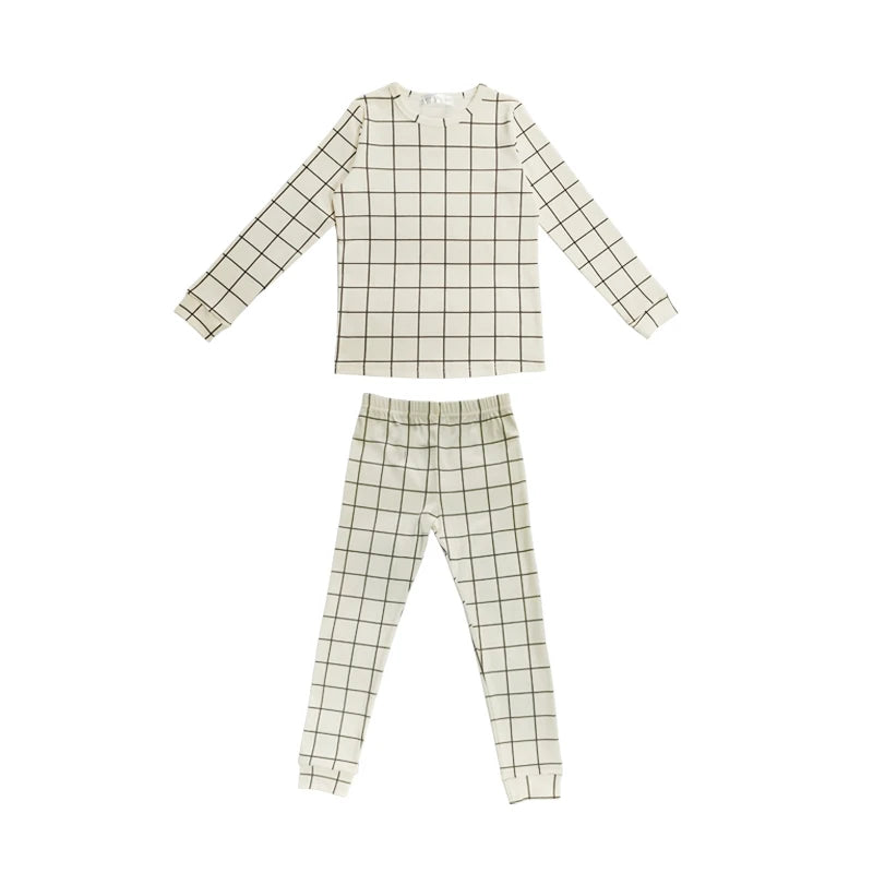 Unisex Baby and Kids Matching Plaid Outfit Sets childrensterritory