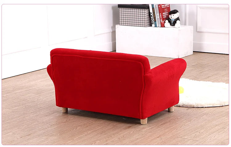 Kids Sofa Strawberry Designed Armrest Lounge Couch w/2 Pillow